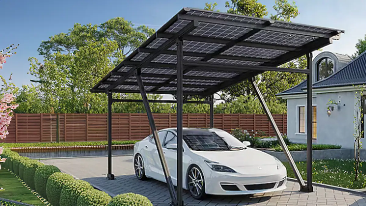 Solar-Carport EcoPort 5000Bi von VESKA: Parken und guten Strom erzeugen