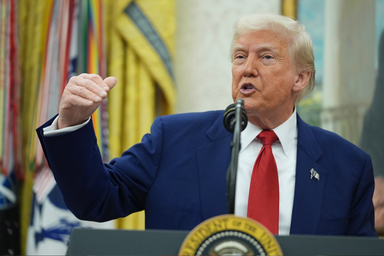 US-Präsident Donald Trump spricht.