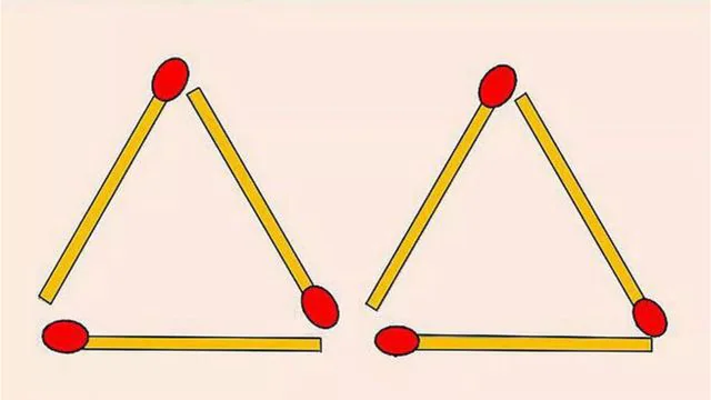Das knifflige Streichholzrätsel: Kannst du die Dreiecke verdoppeln?