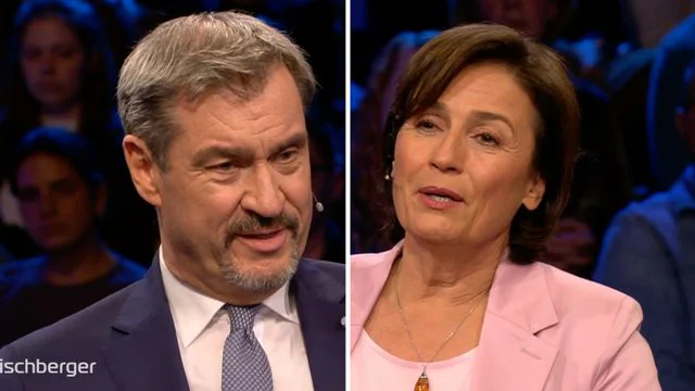 Als Maischberger nach Deutschland-Besuch von Trump fragt, bringt Söder alle zum Lachen